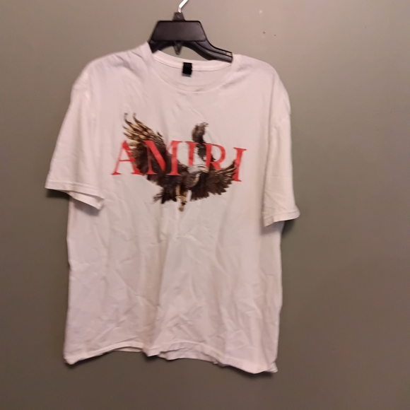 AMIRI White Tee with Red and Brown Graphic - Picture 1 of 1